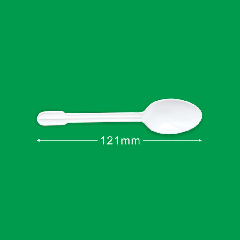 PP Sustainable Catering Supply 124mm 1.6g Disposable Plastic Tea Spoon