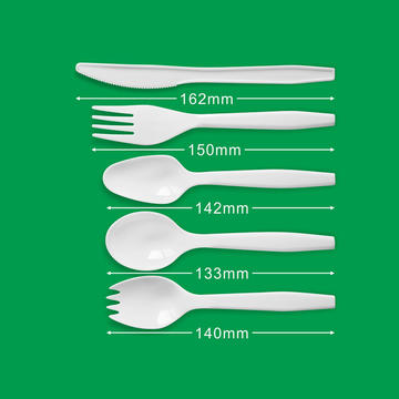 5-Piece Disposable Plastic PS Cutlery Sets