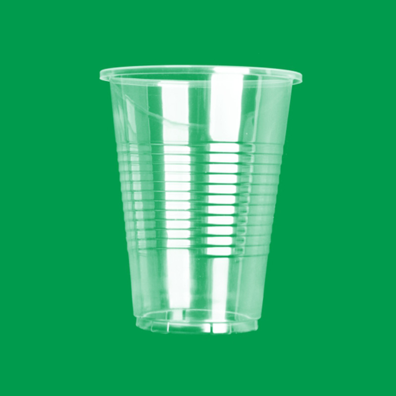 What are the storage environment requirements for disposable PET cups