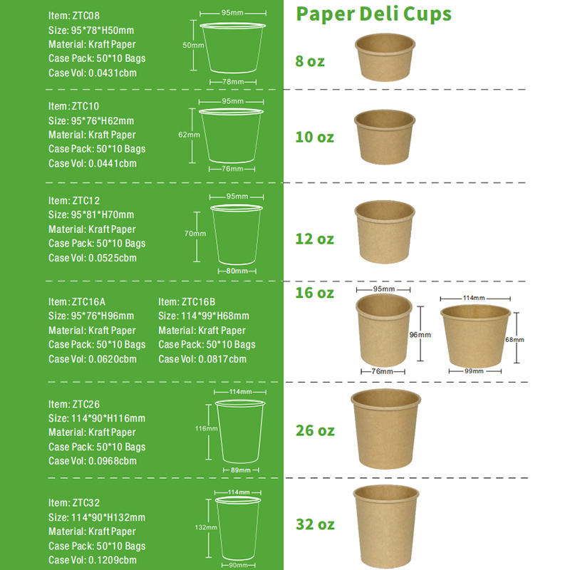 Eco-Friendly Paper Deli Cups Eco-Friendly Paper Deli Cups