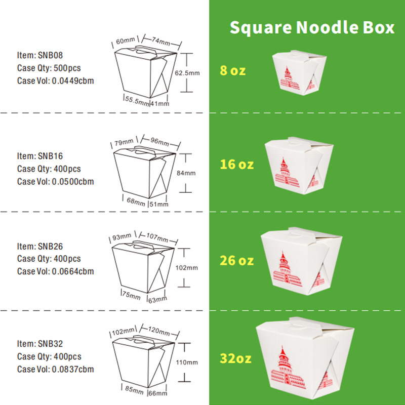 Creative Square Noodle Boxes
