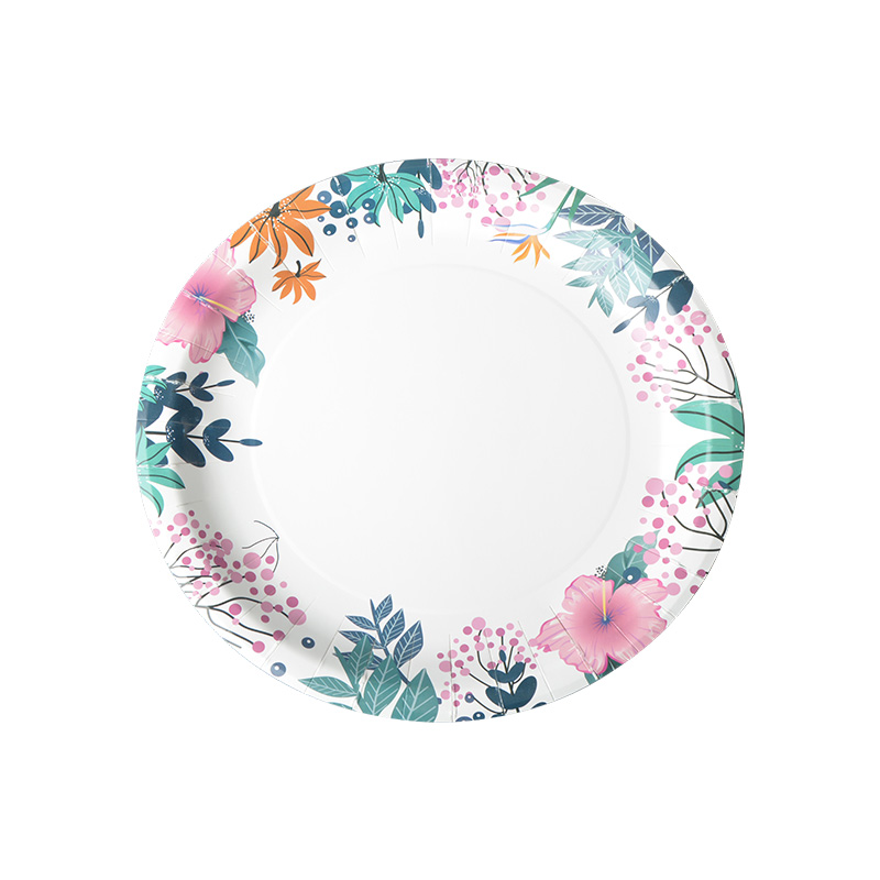 Floral Design Paper Plates
