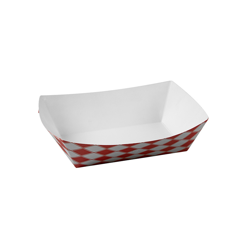 Classic Checkered White Paper Trays